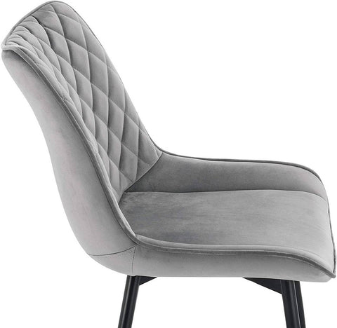 Rootz Velvet Dining Chairs - Elegant Chairs - Comfortable Seating - Durable, Ergonomic, Anti-Slip - 46cm x 40.5cm x 85.5cm