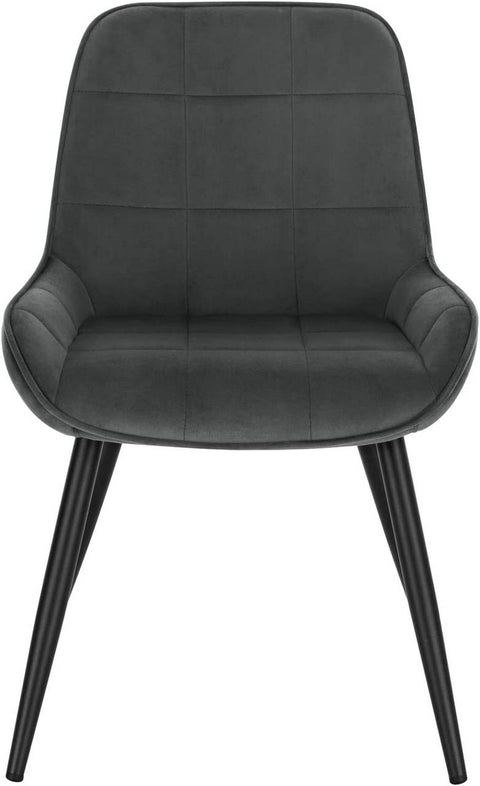 Rootz Set of 4 Dining Chairs - Velvet Accent Chairs - Upholstered Chairs - Ergonomic Design, Durable & Floor Protection - 81.5cm x 38cm x 43cm