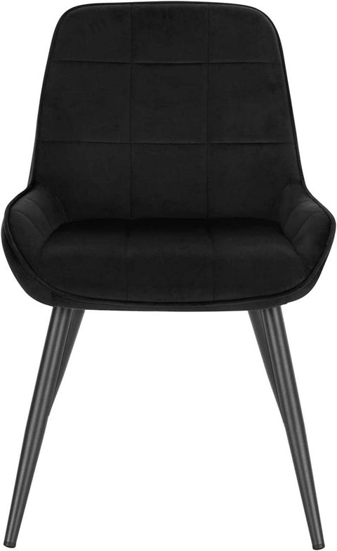 Rootz Set of 4 Dining Chairs - Velvet Accent Chairs - Upholstered Chairs - Ergonomic Design, Durable Structure, Floor Protection - 81.5cm x 38cm x 43cm