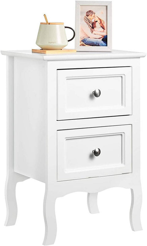 Rootz Wit Modern Nachtkastje - Nachtkastje - Opbergkast - Voldoende opbergruimte - Elegant ontwerp - Duurzame constructie - 40 cm x 60 cm x 30 cm