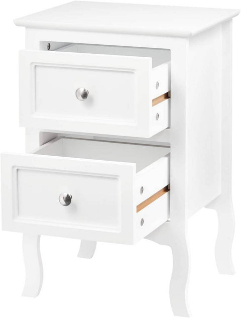 Rootz Wit Modern Nachtkastje - Nachtkastje - Opbergkast - Voldoende opbergruimte - Elegant ontwerp - Duurzame constructie - 40 cm x 60 cm x 30 cm