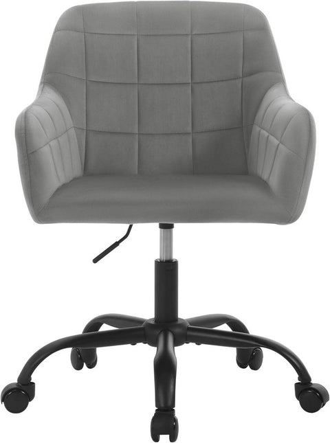 Rootz Ergonomic Office Chair - Velvet Desk Chair - Swivel Chair - High-Density Foam - Adjustable Height - 58cm x (77-85cm) x 60.5cm