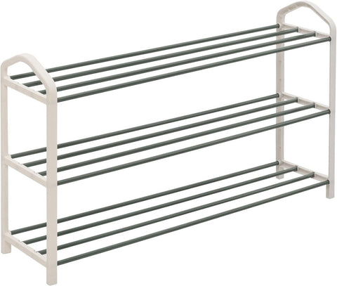 Rootz 3-Layer Shoe Rack - Storage Organizer - Shoe Shelf - High-Quality Steel-Plastic - Water-Repellent - Large Capacity - 19.5cm x 79cm x 45cm
