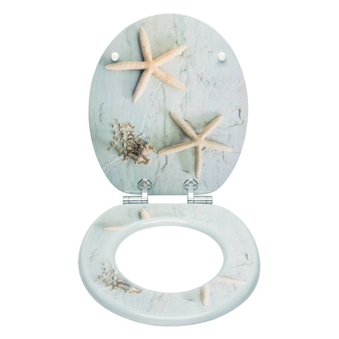 Rootz Premium Soft-Close Toilet Seat - Antibacterial Toilet Lid - Quiet-Close Seat - Hygienic, Durable, Easy Installation - MDF, Zinc Alloy, Stainless Steel - 37.8cm x 43.8cm