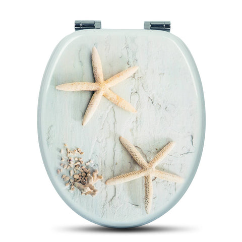 Rootz Premium Soft-Close Toilet Seat - Antibacterial Toilet Lid - Quiet-Close Seat - Hygienic, Durable, Easy Installation - MDF, Zinc Alloy, Stainless Steel - 37.8cm x 43.8cm