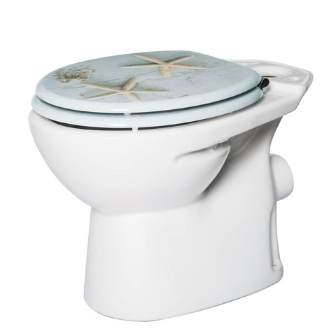 Rootz Premium Soft-Close Toiletbril - Antibacterieel Toiletdeksel - Quiet-Close Seat - Hygiënisch, Duurzaam, Eenvoudige installatie - MDF, Zinklegering, Roestvrij staal - 37,8 cm x 43,8 cm