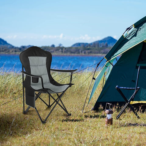 Rootz Ultralight Folding Chair - Portable Chair - Travel Chair - Durable 600D Oxford Fabric - Easy Transport - Enhanced Comfort - Cup Holder - 84cm x 110cm x 62cm