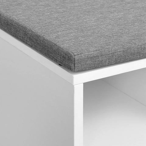 Rootz Shoe Bench - Padded Bench - Shoe Organizer - E1 Class Wood - Compact Design - Neat Storage Solution - 104cm x 30cm x 48cm