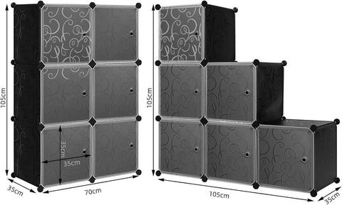Rootz Stackable Shoe Storage Shelf - DIY Storage Shelves - Modular Cube Organizer - Durable Storage - 35 x 35 x 35 cm