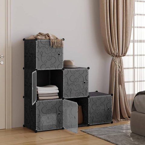 Rootz Stackable Shoe Storage Shelf - DIY Storage Shelves - Modular Cube Organizer - Durable Storage - 35 x 35 x 35 cm