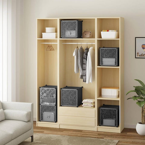 Rootz Stackable Shoe Storage Shelf - DIY Storage Shelves - Modular Cube Organizer - Durable Storage - 35 x 35 x 35 cm