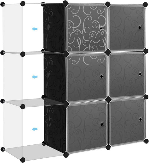 Rootz Stackable Shoe Storage Shelf - DIY Storage Shelves - Modular Cube Organizer - Durable Storage - 35 x 35 x 35 cm