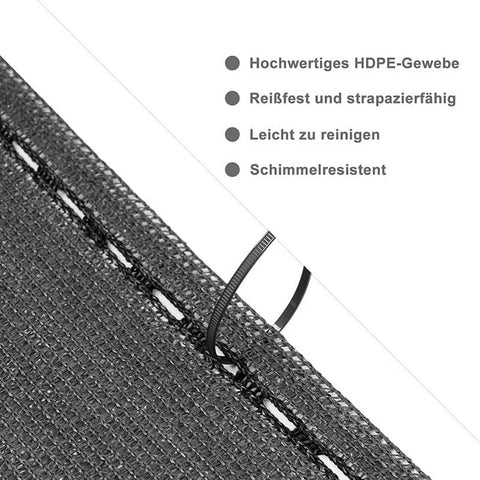 Rootz HDPE gebreid privacyhekscherm - Schaduwscherm - Buitenbarrière - Duurzaam en scheurbestendig - UV-bescherming - Verbeterde privacy - Aanpasbare maat 1m-2m x 6m-30m