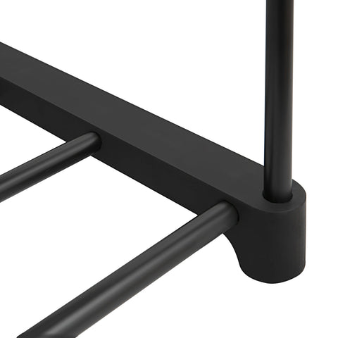 Rootz Metal Shoe Rack - Shoe Storage - Shoe Organizer - Iron Shoe Stand - 45cm x 30cm x 106cm - Black - 30kg Capacity - DIY Assembly