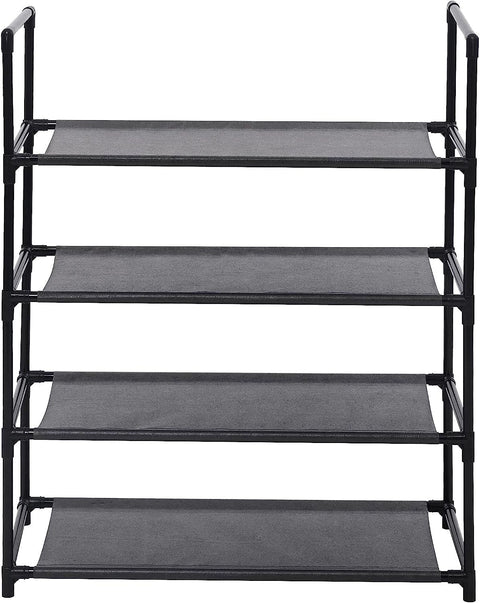 Rootz Shoe Rack - 12-Pair Shoe Organizer - Space-Saving Shoe Shelf - High-Quality Steel-Plastic - Large Capacity - 60cm x 28cm x 71cm