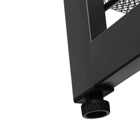 Rootz Black Iron Shoe Rack - 8 Shelves - Footwear Storage - Durable Organizer - Wall-Mountable - 92.5 x 30.7 x 163.5 cm