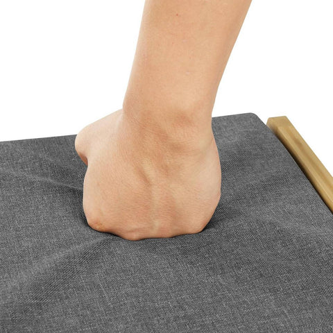 Rootz Bamboo Shoe Bench - Shoe Rack - Entryway Bench - Foam Padding - 68cm x 50cm x 30cm