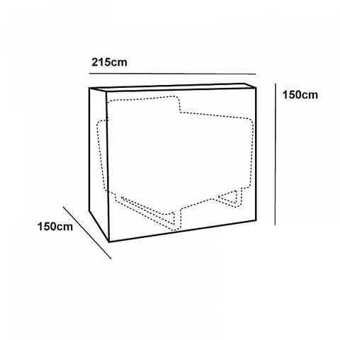 Rootz PE Garden Furniture Cover - Durable Protective Cover - Weatherproof Outdoor Furniture Cover - 150x215x150 cm - UV Resistant