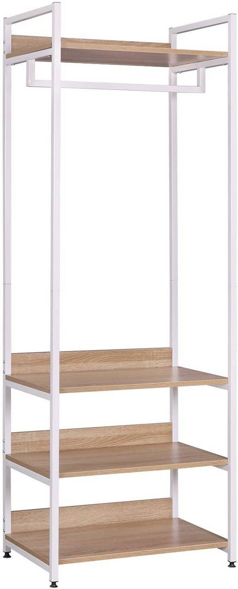 Rootz Multifunctioneel Kledingrek - Kledingorganisator - Opbergplank - Ruimtebesparend ontwerp - Duurzaam en milieuvriendelijk - Verstelbare functies - 60 cm x 40 cm x 170 cm