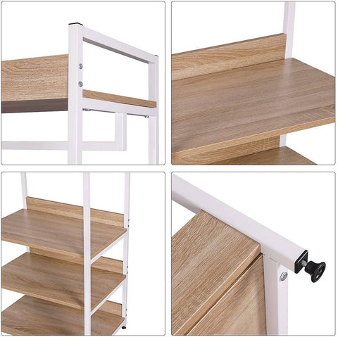 Rootz Multifunctioneel Kledingrek - Kledingorganisator - Opbergplank - Ruimtebesparend ontwerp - Duurzaam en milieuvriendelijk - Verstelbare functies - 60 cm x 40 cm x 170 cm