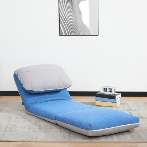 Rootz Floor Chair - Folding Guest Mattress - Convertible Chair - Adjustable Backrest - High Density Foam - 61L x 73W x 58H cm