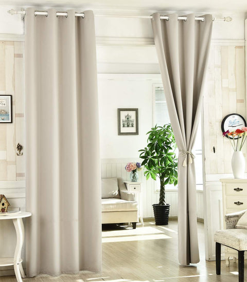 Rootz Opaque Curtain - Blackout Drape - Thermal Curtain - Energy-Saving - 135x245cm - Brown