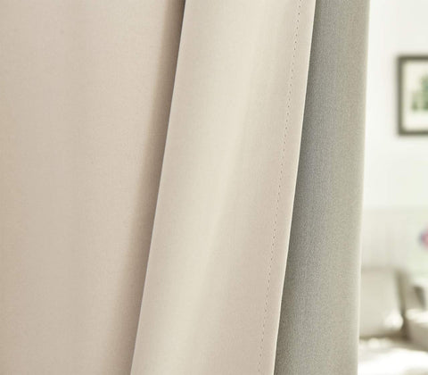 Rootz Opaque Curtain - Blackout Drape - Thermal Curtain - Energy-Saving - 135x245cm - Brown