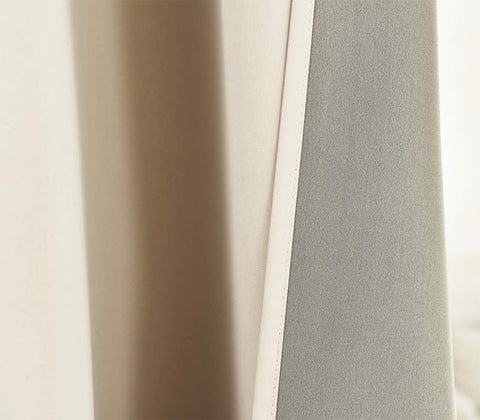 Rootz Opaque Curtain - Blackout Drape - Thermal Curtain - Energy-Saving - 135x245cm - Brown