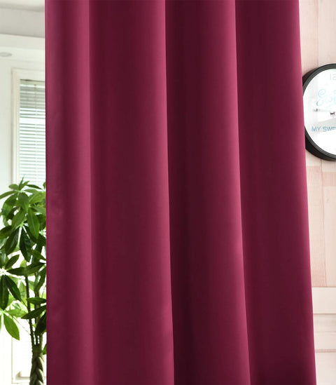 Rootz Purple Curtain - Window Drapes - Light Blockers - Energy-Saving - 135cm x 225cm