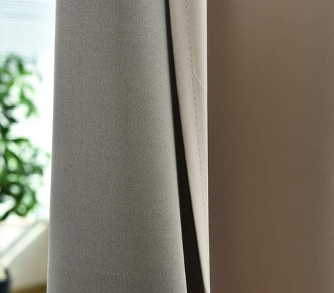 Rootz Brown Opaque Curtain - Blackout Drapes - Energy-Saving Curtains - Sound Damping - 135x245 cm