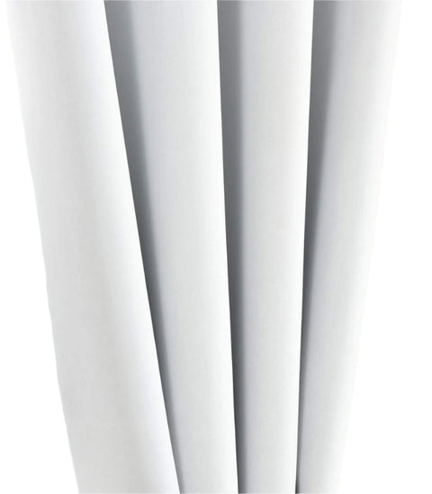 Rootz Curtains - Drapes - Window Treatments - Energy-Saving - 135x225cm - White Polyester with Eyelets - Noise-Damping Function