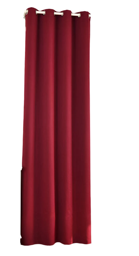 Rootz 1 Piece Red Curtain - Opaque Drapery - Energy-Saving Window Treatment - 100% Polyester - 135cm x 245cm