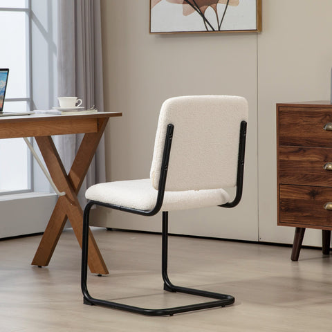 Rootz Meeting Chair - Visitor Chair - Sherpa-Fleece Chair - High Comfort - 48cm x 55cm x 85.5cm