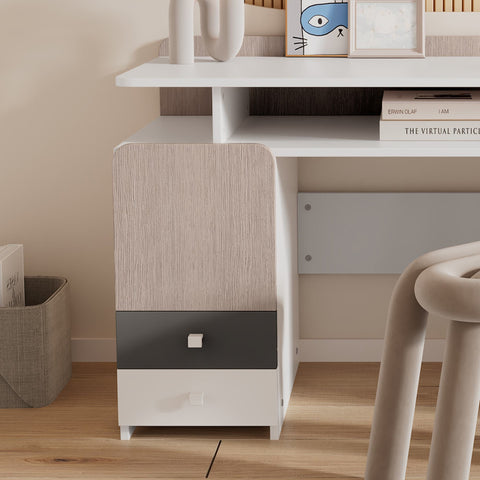 Rootz Multifunction Desk - Teen Study Desk - Youth Desk - Ample Storage - 121x53.5x81cm