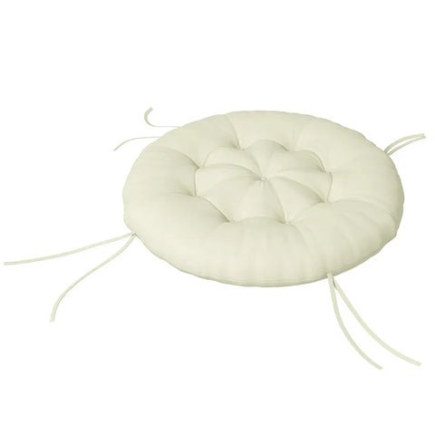 Rootz Kussen Zithoes - Knoopstiksel - Buitenstoelkussen - Zachte zitting - Knoopsteekontwerp - Schoonheid en duurzaamheid - Polyester - Beige - 80 cm x 80 cm x 10 cm