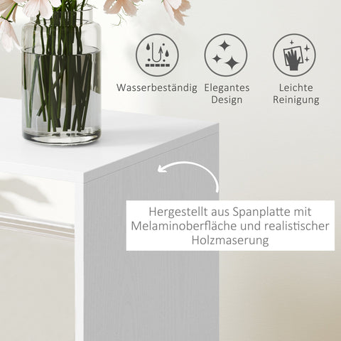 Rootz Mobile Wardrobe - Clothes Storage Organizer - White Closet - Easy Mobility - 60cm x 40cm x 127cm