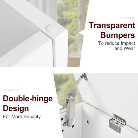 Rootz White Shoe Bench with Storage - Bed Bench - Ottoman - 76L Hidden Storage - Robust Engineered Wood - 100cm x 47cm x 40cm