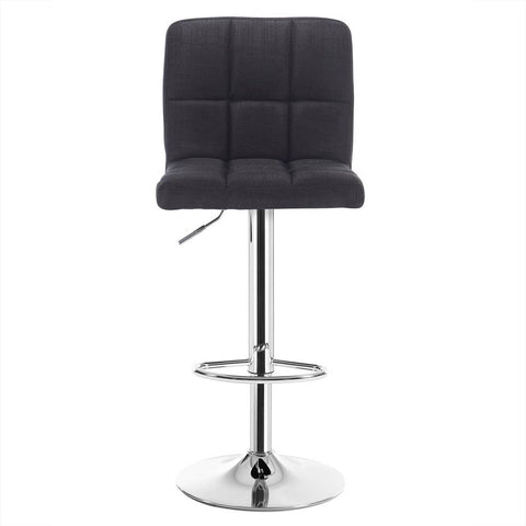 Rootz Bar Stool - Adjustable Counter Chair - Ergonomic Seating - Durable Linen Upholstery, Protective Anti-Slip Base, Height Customization - 92cm-114cm x 44cm x 38cm