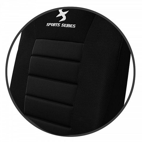 Rootz Car Seat Cover - Front Seats Protector - Dragon Embroidery Design - 100% Polyester - Foam Padding - Easy Assembly - Universal Fit - 3-8mm Foam - 30° Washable