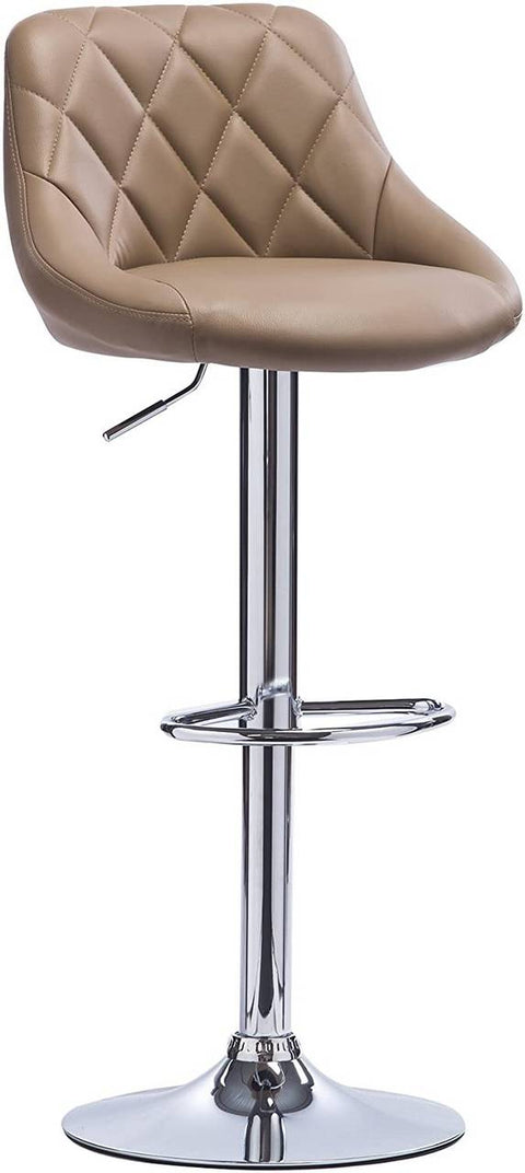 Rootz Adjustable Faux Leather Bar Stool - Counter Stool - Swivel Barstool - Comfortable Padding - Height Adjustable - Easy to Clean - 84cm-106cm x 38cm x 35cm