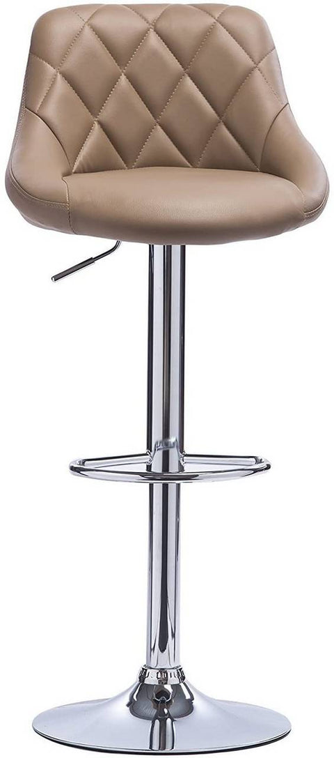 Rootz Adjustable Faux Leather Bar Stool - Counter Stool - Swivel Barstool - Comfortable Padding - Height Adjustable - Easy to Clean - 84cm-106cm x 38cm x 35cm