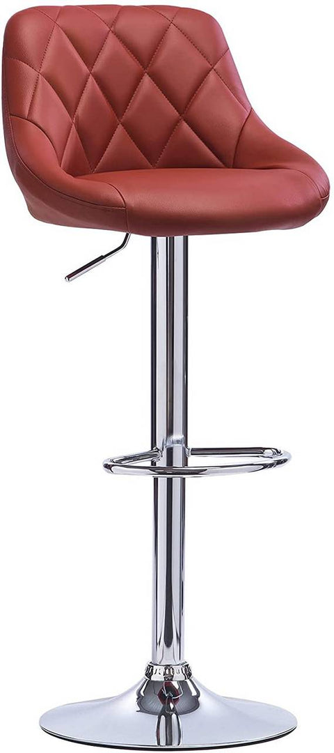 Rootz Adjustable Faux Leather Bar Stool - Counter Chair - Swivel Seat - Height Adjustable, 360° Rotation, Ergonomic Comfort - 84cm to 106cm x 38cm x 35cm