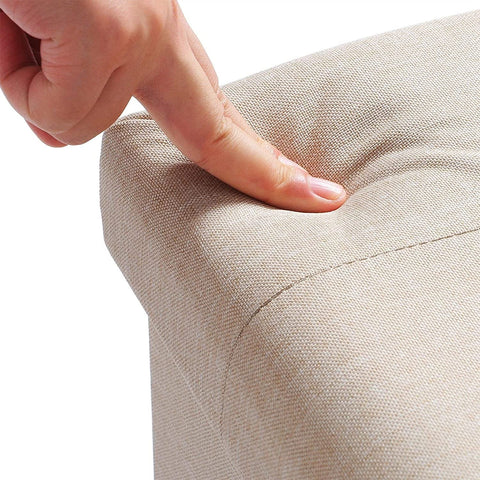 Rootz Foldable Storage Stool - Ottoman - Footrest - Large Capacity - 76cm x 37.5cm x 38cm - Convenient Storage - Linen Fabric - 80L