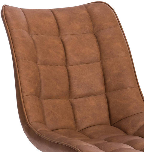 Rootz Set of 4 Dining Chairs - Kitchen Chairs - Office Seating - Faux Leather - Ergonomic Design - Durable & Comfortable - Anti-Slip - 46 x 40.5 cm Seat Size