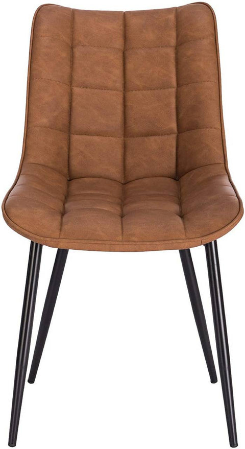 Rootz Set of 4 Dining Chairs - Kitchen Chairs - Office Seating - Faux Leather - Ergonomic Design - Durable & Comfortable - Anti-Slip - 46 x 40.5 cm Seat Size