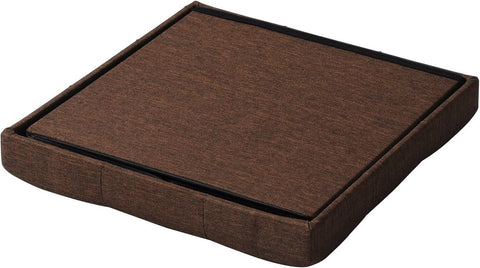 Rootz Foldable Storage Stool - Ottoman Bench - Compact Stool - MDF E1 Structure - Breathable Linen - 37.5cm x 38cm x 37.5cm