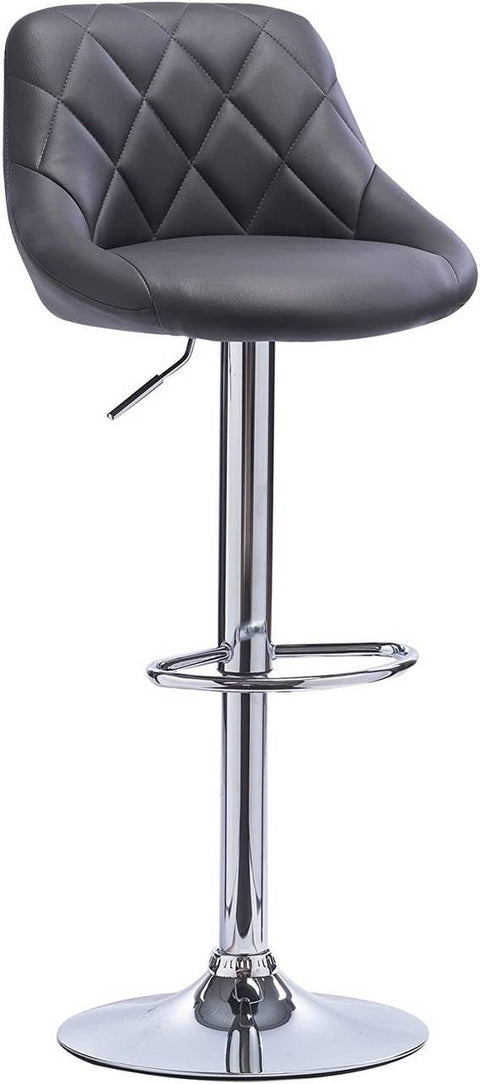 Rootz Adjustable Faux Leather Bar Stool - Swivel Barstool - Height Adjustable Chair - 360° Swivel, Adjustable Height, Durable Construction - 84-106cm x 38cm x 35cm
