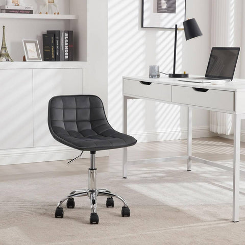 Rootz Office Stool - Ergonomic Work Chair - Swivel Chair - Velvet Comfort - Adjustable Height - Durable Build - 43cm x 60-67.5cm x 50cm