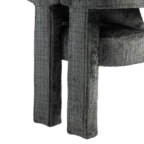 Rootz Modern Chenille Lounge Chair - Single Chair - Ergonomic Seating - Skin-Friendly Fabric - 60L x 44W x 65H cm