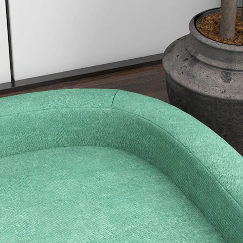 Rootz Dog Bed - Thick Cushion - Dog Sofa - Elegant Design - Pet Sofa - Eucolyptus - Polyester-MDF - Green - 68L x 68W x 35H cm